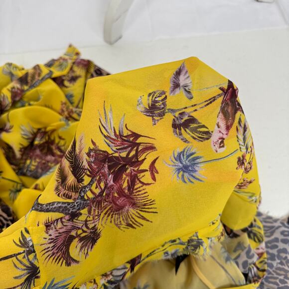 Le Superbe Tropical Chiffon Kimono Duster Robe Dress, Size 2 - Picture 10 of 11